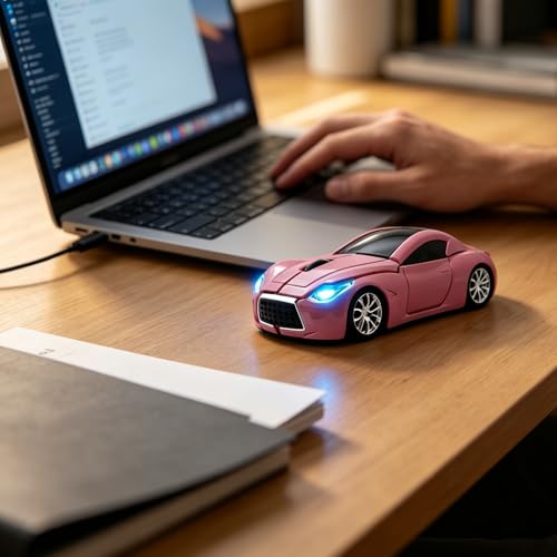 Ratón inalámbrico 2.4Ghz óptico rosa para portátil: adiós a los cables 5