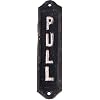 NIKKY HOME Pull Door Sign Plate Metal Cast Iron Vertical Signs Store Home Cafes Shops Business Office Farmhouse Antique Retro Handmade Traditional Decor Sign Vintage Decorative Indoor Outdoor, Black