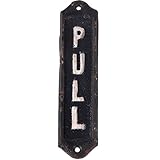 NIKKY HOME Pull Door Sign Plate Metal Cast Iron Vertical Signs Store Home Cafes Shops Business...