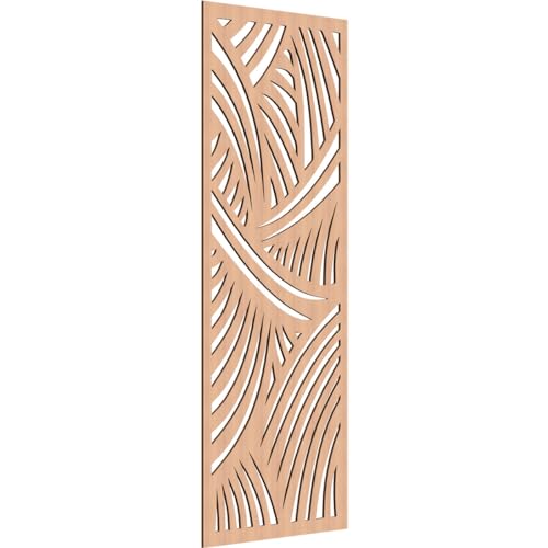 Image of 35 3 /8 inchW x 89 3 /8 inchH x 3 /8 inchT Chester Decorative Fretwork Wood Wall Panels, Alder