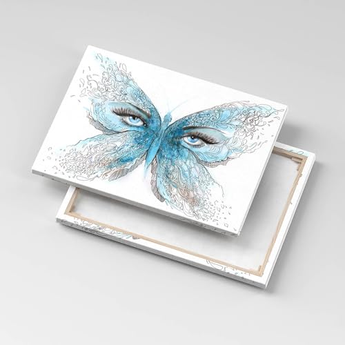 Peinture murale Wallfluent design visage en forme de papillon, grand tableaux d'art - 5