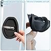 4Pcs Silicone Lock Accessories, Foldable Door Lock Cover Latch Protector, Taxi & Car-Hailing Protective Cover Set (Black) #3