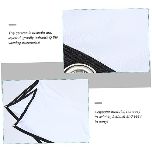 Set portátil de pantalla para proyector Holibanna, pantalla plegable antarrugas para cine en casa y uso al aire libre, incluye bolsa para cortina y ganchos para una instalación fácil miniatura 6