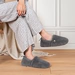 EverFoams Women's Closed Back Slippers Fuzzy Faux Wool Soft Lightweight Non Slip House Shoes - Image 2