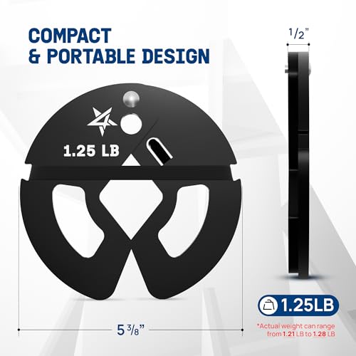 Yes4All Fractional Weight Plates Set, Available In Steel And Rubber, Set of 2/4/6 Plates in 1.25LB, 2.5LB, or 5LB Sizes, Micro Change Plates for Dumbbell and Olympic Barbell Weightlifting2