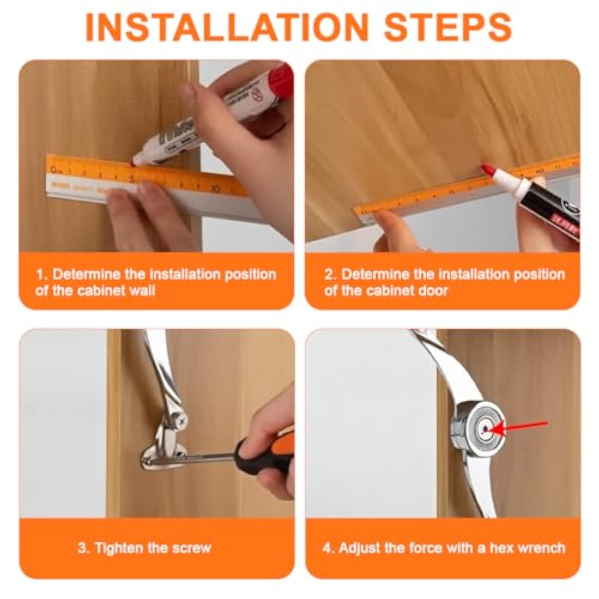 Gas Pressure Door Hinge for Cabinet Door