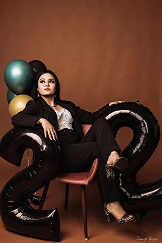 Number 60 Balloon Large 40 Inch Black Giant Jumbo Digit Mylar Foil Helium Balloons for Birthday Party Celebration Graduations Anniversary Photo Shoot - 9