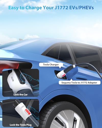 Image of NACS to J1772 Adapter, Max 80Amp 250V J1772 EV Charging Adapter to Tesla Charger, Compatible with Tesla High Power Wall Connector, Home Mobile Chargers, Destination Charger, Suits for SAE J1772 EVs