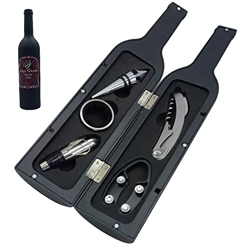 Consejos para Comprar Juegos básicos para producción de vino comprados en linea. 37 RD ROYAL COOK Set DE Vino Juego DE Accesorios para Vino SACACORCHOS TAPON Cortador VERTEDORES (SXD99-5)