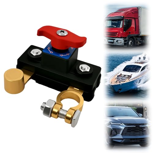 Universal Battery Disconnect & amp Leak Protector 2026 New Car Battery Power Cut-Off Switch Breaker Pure Copper Stable Transmission High Conductivity Disconnect Switch (Copper Plating)