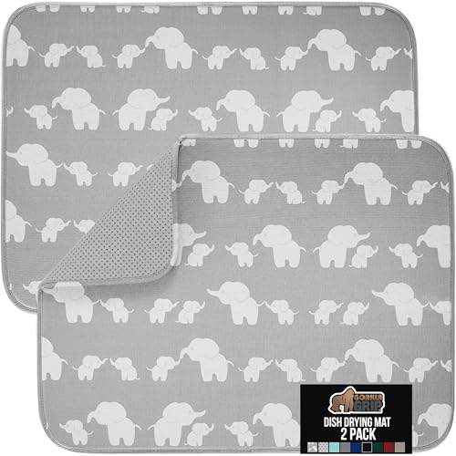 50% Off Gorilla Grip Microfiber Dish Drying Mat 2-Pack
