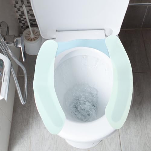 Almohadilla para asiento de inodoro con calefacción inteligente de PU y franela para el invierno 7