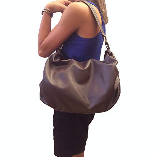 Bolsa Feminina Grande Couro Sintético Transversal promoção