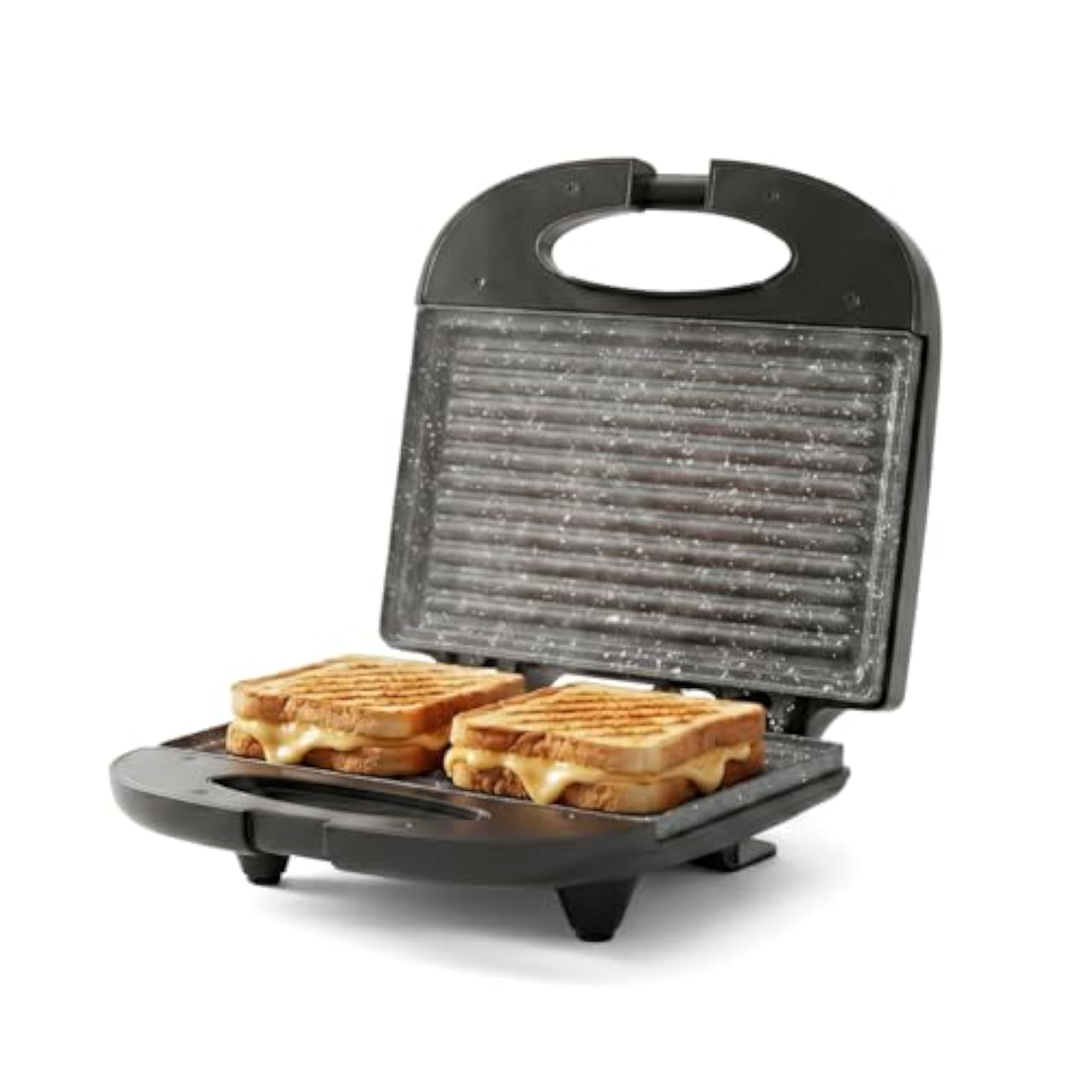 Non-stick Sandwich Toaster with Fixed Grill Plate, Black