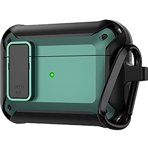 Jmamba Airpods Pro Case Cover voor mannen met slot, militaire Armor Series AirPod Pro Case Shockproof beschermhoes voor AirPods Pro 2019