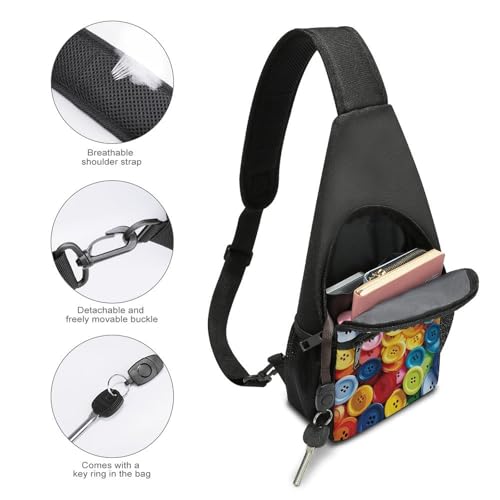 Bolso cruzado deportivo colorido para hombro y pecho miniatura 4