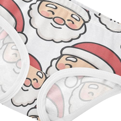 Girls' Cotton Briefs Comfort Color for Toddler Santa Claus Pattern4