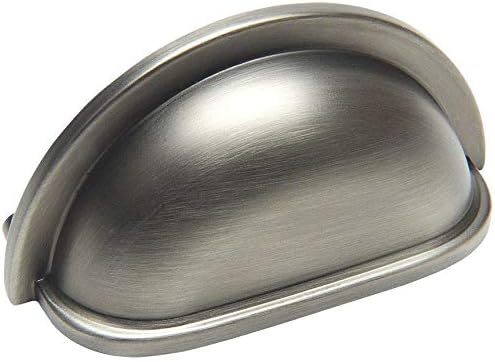 Cosmas 10 Pack 4310AS Antique Silver Cabinet Hardware Bin Cup Drawer Handle Pull - 3" Inch (76mm) Hole Centers