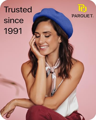 Image of Parquet Solid Color French Beret Hat. Classic French, Casual and Chic Lightweight Cap for Women