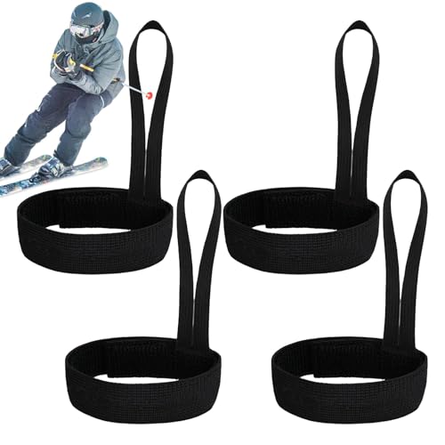 Handschlaufen für Skihandschuhe - Skihandschuhe Snowboardhandschuhe | Verstellbare elastische Handschuhriemen aus Nylon, leichtes Bergsteiger- und Ski-Zubehör – 4-teiliges Set zum Aufhängen und Sicher