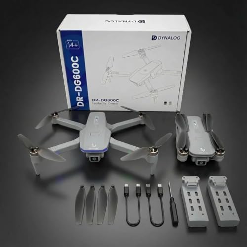 Image of GPS Drone with 4K Camera for Adults DG600C RC Quadcopter with Auto Return Follow Me Gesture Control, Point of Interest, Waypoints, Headless Mode, 2 Batteries