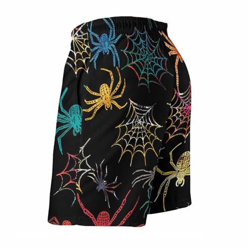 Colorful Spider Men's Swim Trunks Breathable Bathing Suit Swimming Board Shorts Hawaiian Beach Swimwear3
