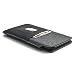 Dockem Luxe Wallet Sleeve for iPhone Xs & iPhone X; Synthetic Leather Card Case in Twill Canvas Style; Ultra Slim Professional Executive Pouch Cover with 2 Card Holder Slots [Black and Grey]