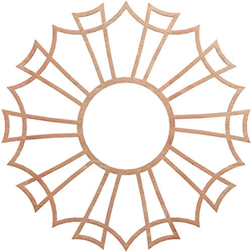 Image of Ekena Millwork 36 inchOD x 12 5 /8 inchID x 3 /8 inchT Augustus Wood Fretwork Pierced Ceiling Medallion, Cherry