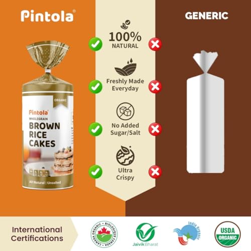 Image of Pintola Combo - Classic Peanut Butter Creamy 1Kg + Rice Cake Multigrain Salted 130g, 100% Pure Roasted Peanuts butter, Smooth, 26g Protein, High Fibre, Nut Butter With Organic Rice Cakes