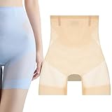 NEWUREHO Ultra Slim Tummy Control Hip Lift Panties Cool Seamless ice Fabric Cool Shapewear High-Waist Underwear (Skin,M)