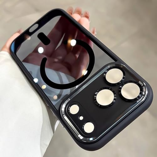 Coque transparente iPhone 14 Plus anti-choc et son bouclier photo métal noir