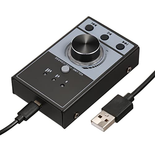 Computer Volume Control, USB Multimedia Volume Controller with Strong Compatibility for Win10/8/7/ Vista/XP/Android, Anti skid Design
