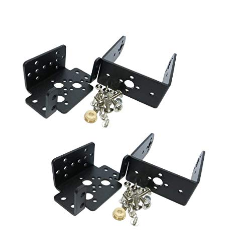 Bolsen 2 Set 2 DOF Short Pan and Tilt Servos Bracket Sensor Mount Kit for Compatible MG995 Retail