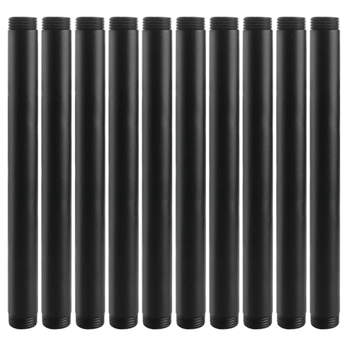3/4"x 11" Black Painted Industrial Pipe Home Expert 10 Pack
