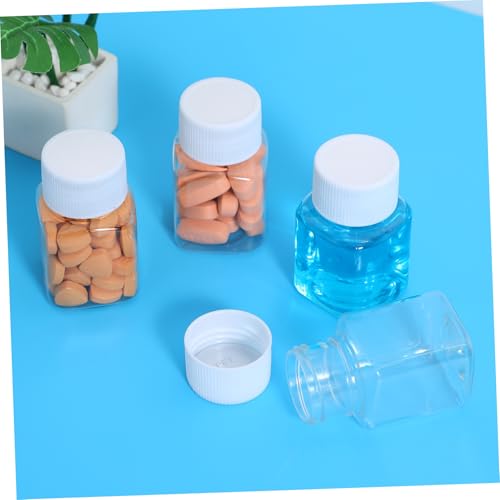 20pcs Refillable Plastic Square Bottles 30ml Travel Containers Screw Caps Empty Portion Bottles for Liquids Makeup and Toiletries Leakproof Storage4