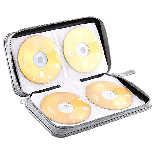 Bivisen Cd Case Wallet, 80 Capacity Dvd Vcd Media Blu-Ray Case Wallet Holder Storage Organizer (Black) #TOP4