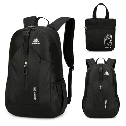 Sahunfri Mochila plegable 29 L: mochila ligera, resistente al agua y con almacenamiento expandible para viajes y actividades al aire libre Sahunfri Mochila plegable 29 L: mochila ligera, resistente al agua y con almacenamiento expandible para viajes y actividades al aire libre
