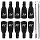 Nagellackentferner Clips Set,10 Stk UV Maniküre Einweichen Clip mit 2 Stücke Nagelhaut DrückerTrimmer,Gel Cap Einweichen Clip Tränken Weg Nagel-Clips für Gel Polish Entferner Wrap Tool Schwarz
