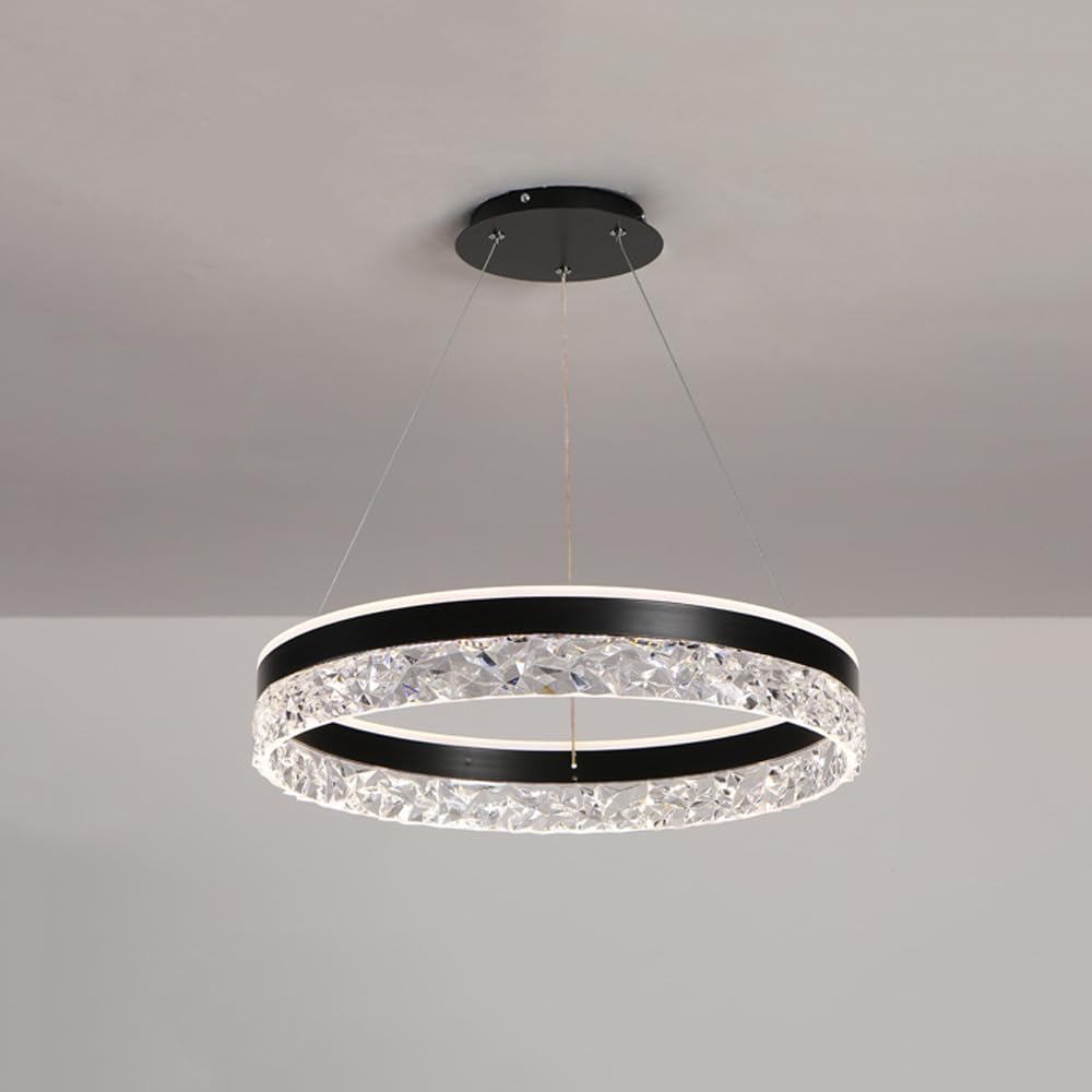 Lampa wisząca LED 50W Skandynawska nowoczesna prosta żelazna lampa wisząca Okrągła lampa wisząca z regulacją wysokości do jadalni Kuchnia Wyspa Bar Stół do jadalni Oprawy sufitowe Oprawy oświetleniowe