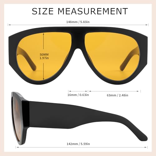 JOOX Oversized Retro Aviator Sunglasses Womens Mens 70s Classic Vintage Sun Glasses UV400 Protection3