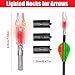 TRSAIM 6PCS Lighted Nocks for Arrows, Universal Fit for Crossbow Bolts with .204 .233 .244 .246 Inside Diameter with H, S, GT Bushings, Highly Visibility LED Arrow Nocks, on-Off Switch (Red)