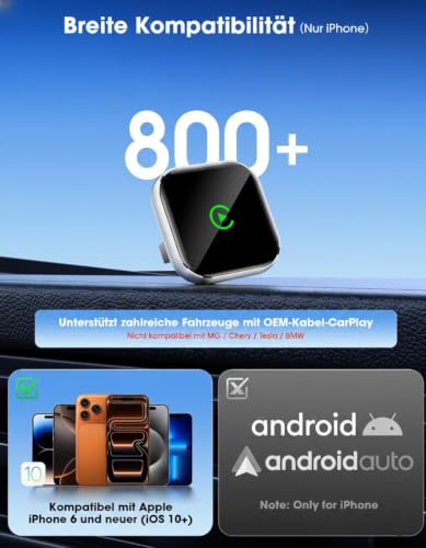 Wireless CarPlay Gerät für Apple CarPlay, Wired to Wireless,Auto Connect – Ansicht 6