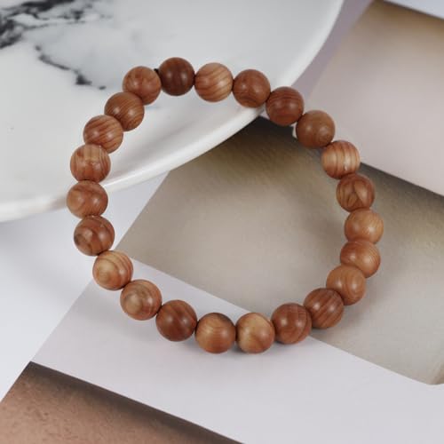 Milakoo POBRDIY0001001 Jewelry Mens Womens Wood Beaded Stretch Bracelet thumb #3