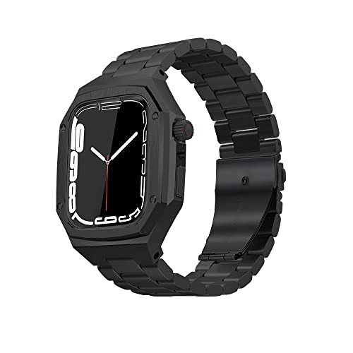 Kit modification Apple Watch 8 en acier premium pour iWatch 45mm