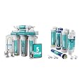 NU Aqua 5-Stage Under Sink Reverse Osmosis Water Filter System + 1 Year Replacement Membrane Filter Set - RO Filtration - Faucet & Tank - 100GPD Undersink