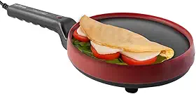 Crepeira, Crepioca 3 em 1, Preto/Vermelho, 110v, Britânia