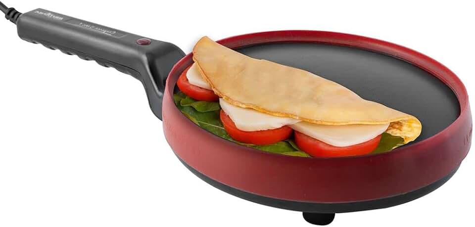 Crepeira, Crepioca 3 em 1, Preto / Vermelho, 220v, Britânia