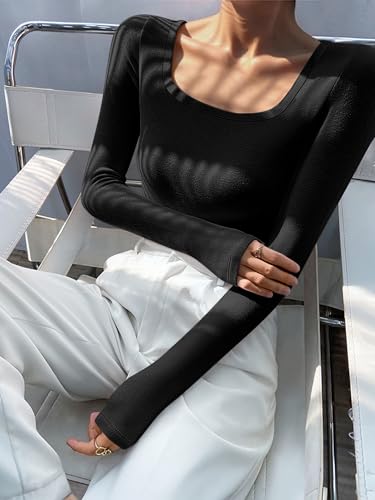 ANRABESS Women Long Sleeve Thermal Top Scoop Neck Slim Fit Fleece Shirts Basic Tee Casual 2025 Fall Winter Warm Undershirts2