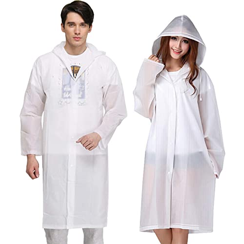 Zophen Transparent Regenponcho Wiederverwendbar Regenmantel Wasserdicht...