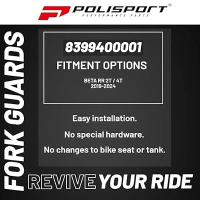 Polisport Full Wrap Fork Guards for Beta RR 125/200/250/300 2T 2019-2026 | High-Impact Polypropylene, OEM Fit, Red, Durable Enduro Fork Protection